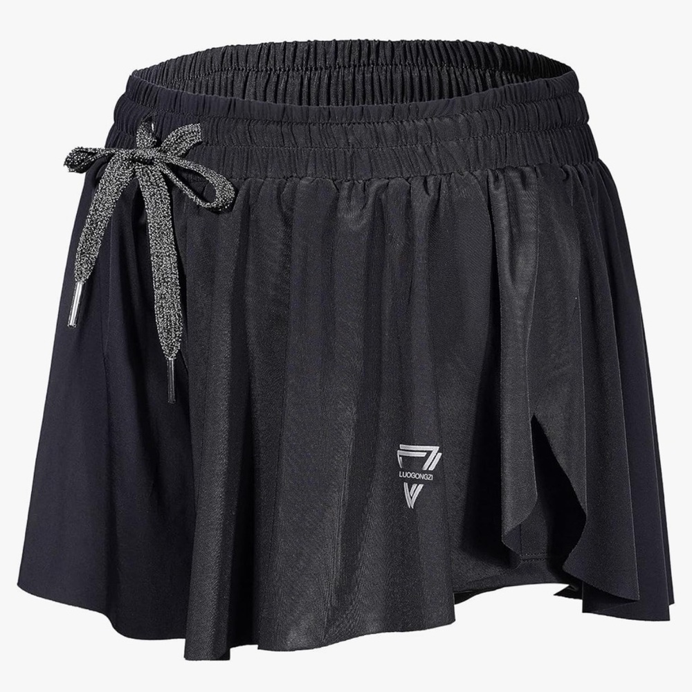 Flowy black athletic shorts